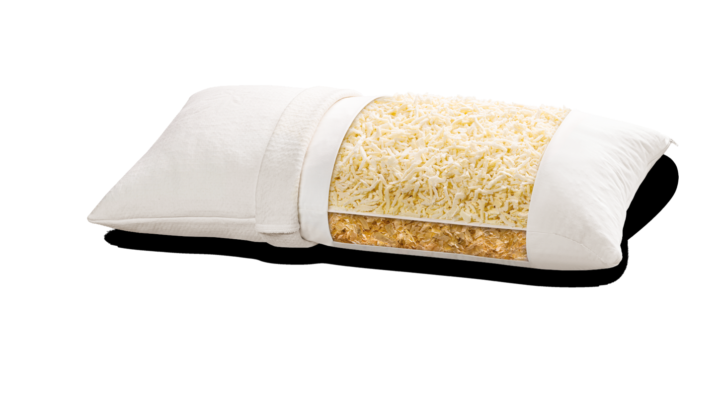 Zirbenkissen Doppelkammer Zirbenkissen I Antibakterieller Hanf-Strick-Bezug I optimale Anpassung an Ihre Liegeposition